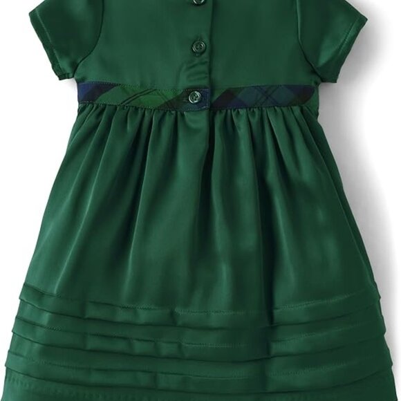 NEW Gymboree 2T Toddler Green Special Occasion Dress Noble Bow and Diaper Cover - Picture 2 of 11